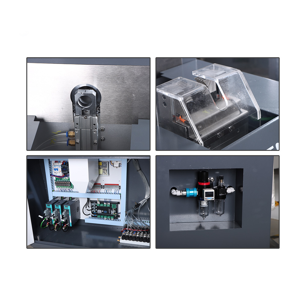 HS-QF120 Automatic Stripping, Cutting, Flipping and Brushing Shield Mesh Machine