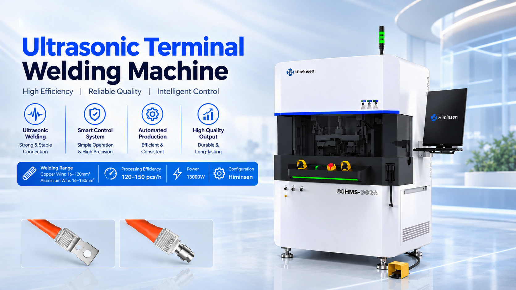 HMS-D02G Ultrasonic Terminal Welding Machine | High Power Welding for New Energy Harness